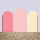 Rosa Gelb Thema Eins Einseitig Bogen Hintergrund Bausatz